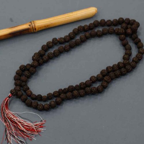 Rudraksha – Black Handmade Mala / Necklace with 108 Beads - Image 4