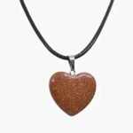 Yellow Goldstone, pendant, heart - Image 2