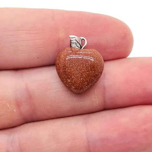 Yellow Goldstone, pendant, heart - Image 8