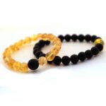 Light and Protection – Bracelet Set with Citrine and Matte Black Onyx - Image 3