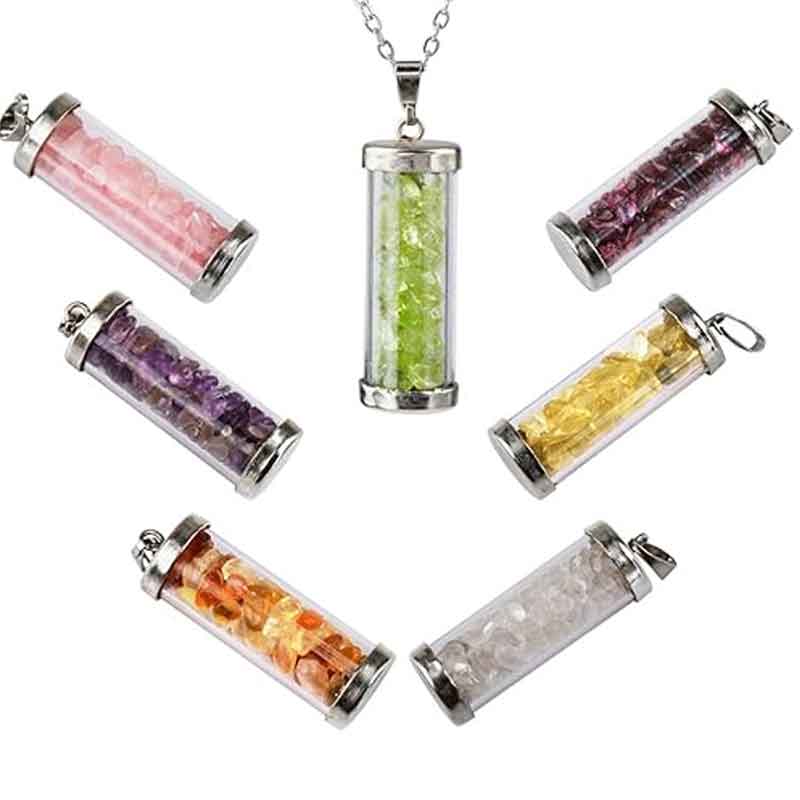 komplekt-visulk35 The Magic of 7 Crystals – Pendant Set in Glass Capsules - Image 1