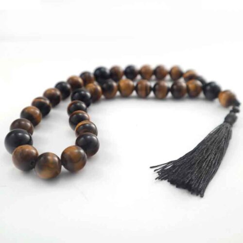 “Heavenly Prayer” Prayer Beads – Tiger’s Eye and Onyx - Image 3