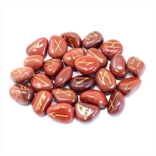 Luxury Red Jasper Rune Set with Booklet in a Beautiful Box - Image 3
