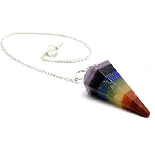 Seven Chakras Pendulum – Natural Stones, Class A - Image 4