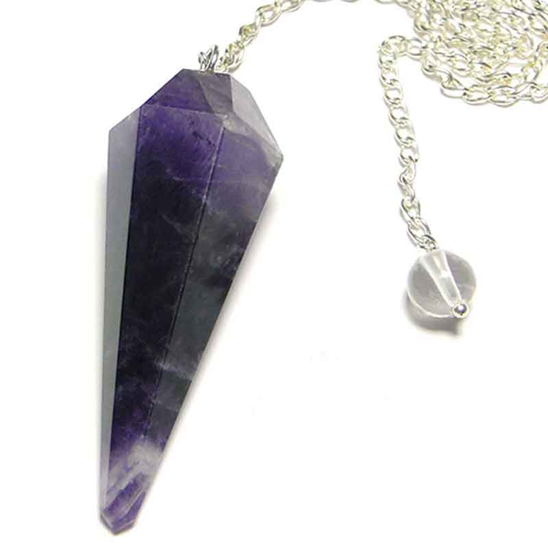 mahalo-ametyst.2 Dowsing Pendulum, Amethyst, High-Quality Natural Stone - Image 1