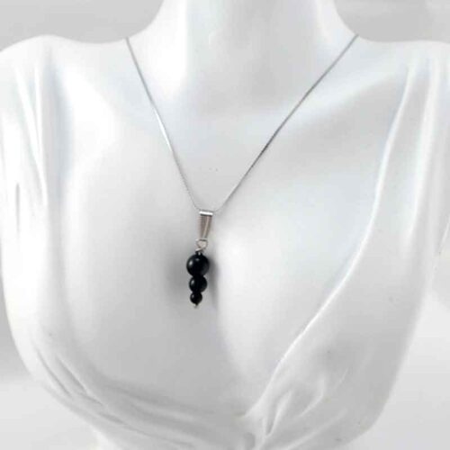 Mystical Protection with Obsidian – Set – Bracelet, Earrings and Necklace (Class A) - Image 3
