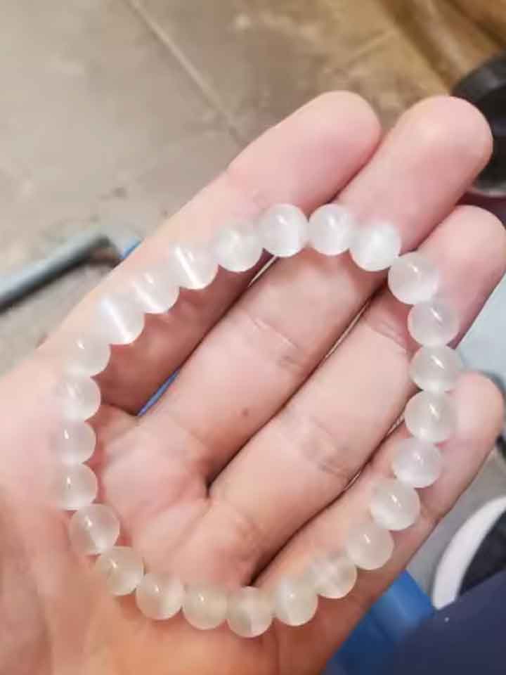 Selenite bracelet – real photo