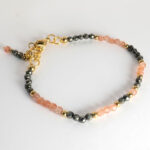 Golden Awakening - Micro-Faceted Sunstone and Class A Pyrite, Bracelet - Image 5