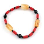 Fire Horse – Bracelet with Citrine, Red Agate and Black Tourmaline