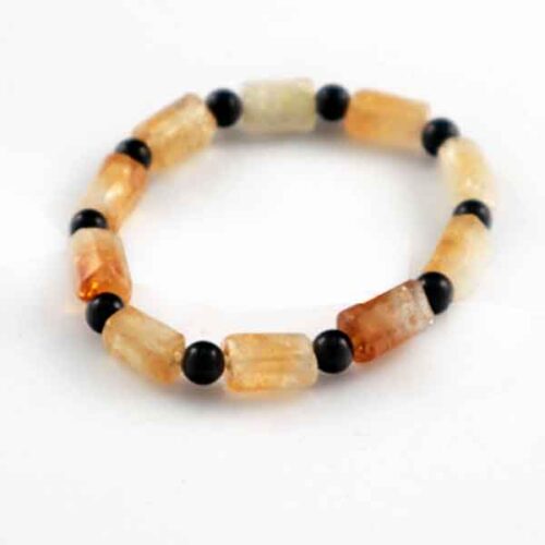 Solar Clarity – Citrine and Black Tourmaline Bracelet - Image 5