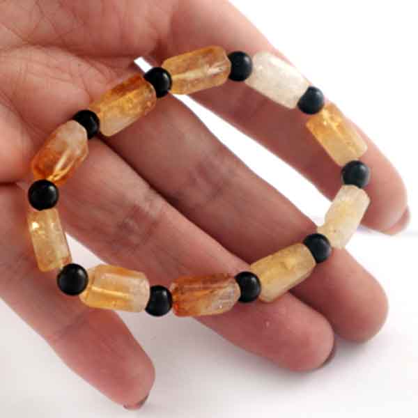 citrin-tubus-turmaline-6mm4 Solar Clarity – Citrine and Black Tourmaline Bracelet - Image 1