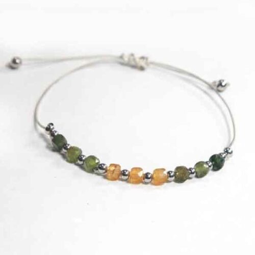 Solar Harmony, Luxury Bracelet with Colorful Faceted Tourmaline - Image 9