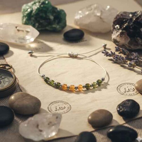 Solar Harmony, Luxury Bracelet with Colorful Faceted Tourmaline - Image 13