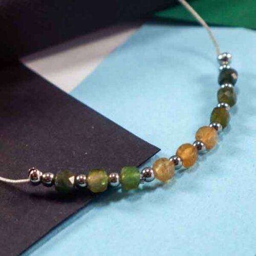 Solar Harmony, Luxury Bracelet with Colorful Faceted Tourmaline - Image 11