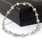 Sunrise Above the Mist, Luxury Bracelet, Faceted Labradorite