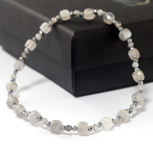 Sunrise Above the Mist, Luxury Bracelet, Faceted Labradorite - Image 6