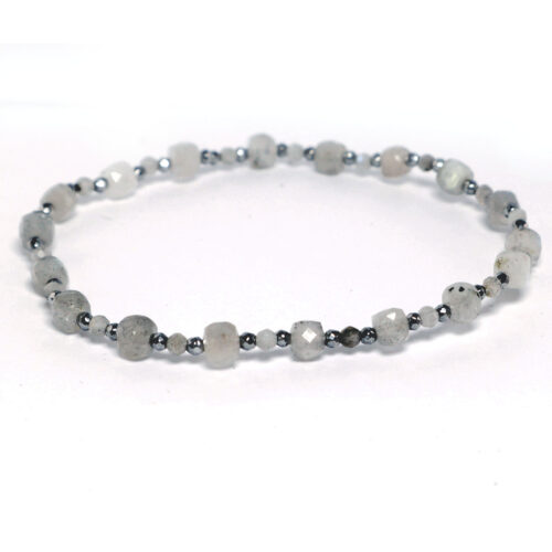 Sunrise Above the Mist, Luxury Bracelet, Faceted Labradorite - Image 3
