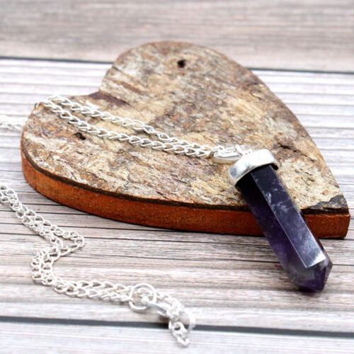 Amethyst Pendant with Classic Pointed Stone - Image 2
