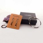 Power of the Storm Set, Pietersite and Mother of Pearl – Bracelet, Earrings, Ring