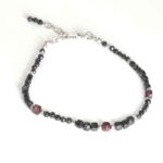 Black Tourmaline, Luxury Bracelet with Tourmaline and Garnet - Image 12
