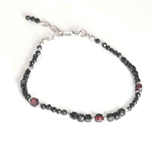 Black Tourmaline, Luxury Bracelet with Tourmaline and Garnet - Image 12