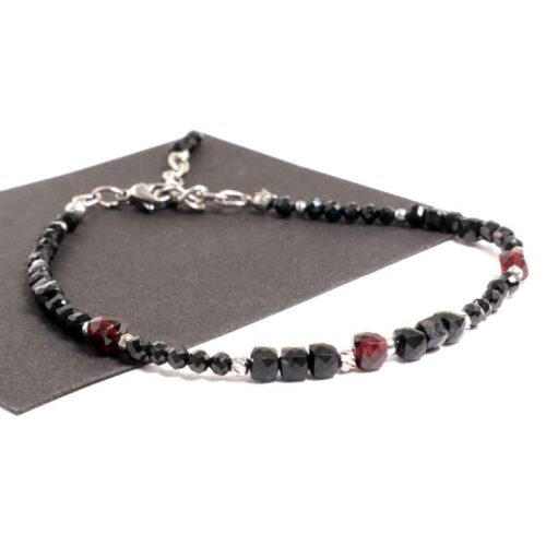 Black Tourmaline, Luxury Bracelet with Tourmaline and Garnet - Image 17