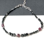 Black Tourmaline, Luxury Bracelet with Tourmaline and Garnet - Image 8