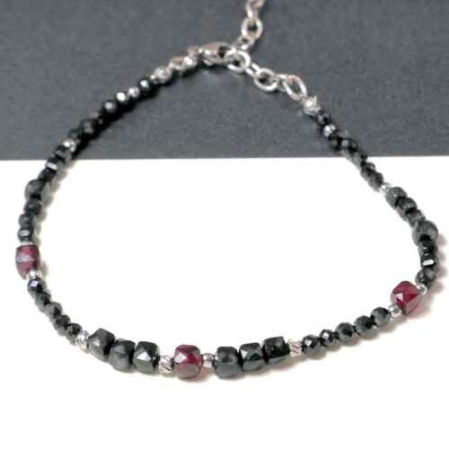 Black Tourmaline, Luxury Bracelet with Tourmaline and Garnet - Image 8