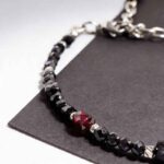 Black Tourmaline, Luxury Bracelet with Tourmaline and Garnet - Image 6