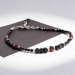 Black Tourmaline, Luxury Bracelet with Tourmaline and Garnet - Image 4