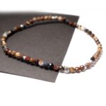 Pietersite Bracelet, 3 mm Faceted Natural Beads, Grade A - Image 3