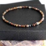 Pietersite Bracelet, 3 mm Faceted Natural Beads, Grade A