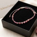 Balance of the Heart, Luxury Bracelet with Faceted Pink Tourmaline and Pyrite