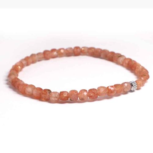 Warm Light Bracelet | Premium Sunstone | Cubes - Image 10
