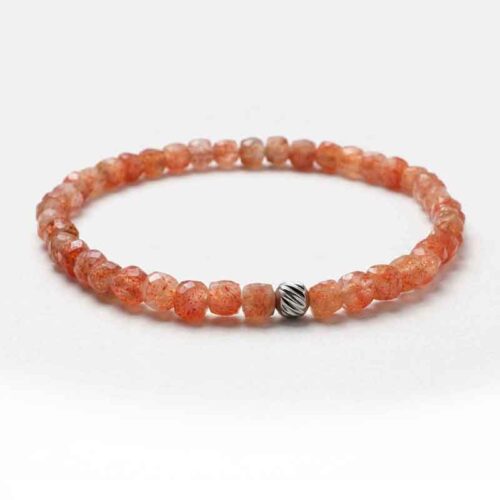 Warm Light Bracelet | Premium Sunstone | Cubes - Image 2