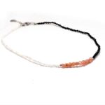 Luxury Asymmetric “Light and Shadow” Necklace | Sunstone, Moonstone and Black Tourmaline - Image 2