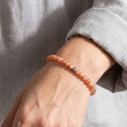 Warm Light Bracelet | Premium Sunstone | Cubes - Image 6