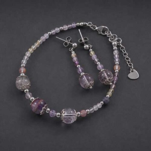 Designer Bracelet “Inner Compass” – Auralite-23, Super 7 and Sapphire - Image 5