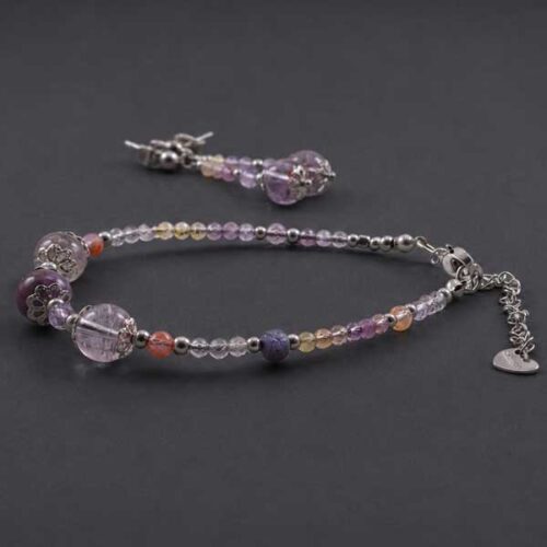 Designer Bracelet “Inner Compass” – Auralite-23, Super 7 and Sapphire - Image 6