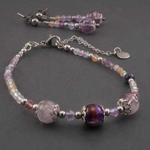 Designer Bracelet “Inner Compass” – Auralite-23, Super 7 and Sapphire - Image 11