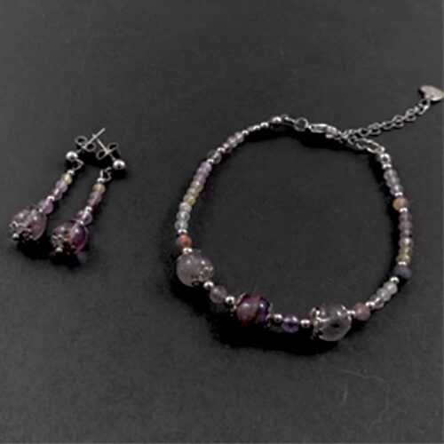 Designer Bracelet “Inner Compass” – Auralite-23, Super 7 and Sapphire - Image 9