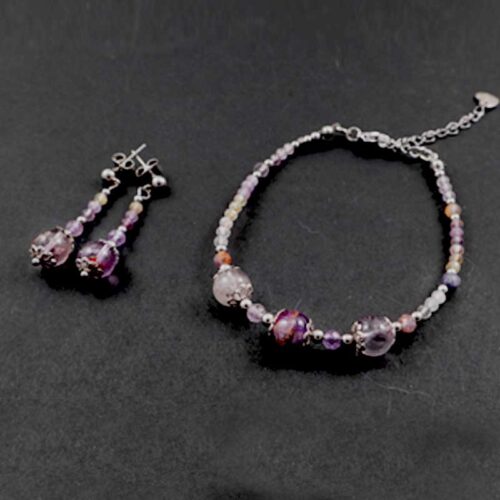 Designer Bracelet “Inner Compass” – Auralite-23, Super 7 and Sapphire - Image 8