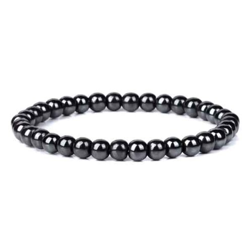 Non-Magnetic Graphite-Black Hematite – Handmade Bracelet - Image 4