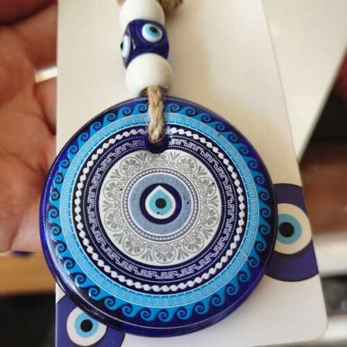 Mandala Amulet with Blue Evil Eye – Symbol of Protection and Harmony - Image 2