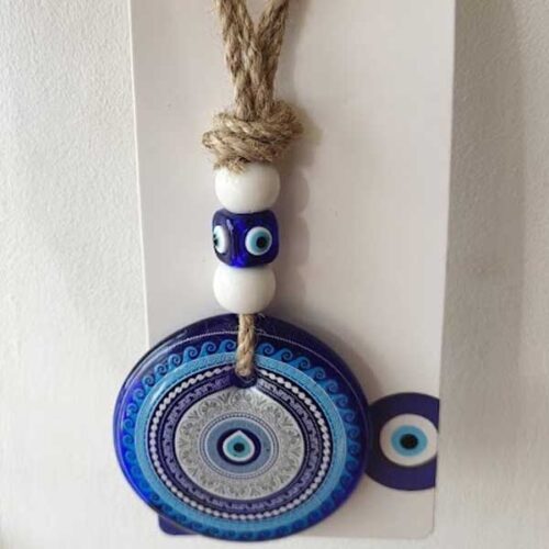 Mandala Amulet with Blue Evil Eye – Symbol of Protection and Harmony - Image 3