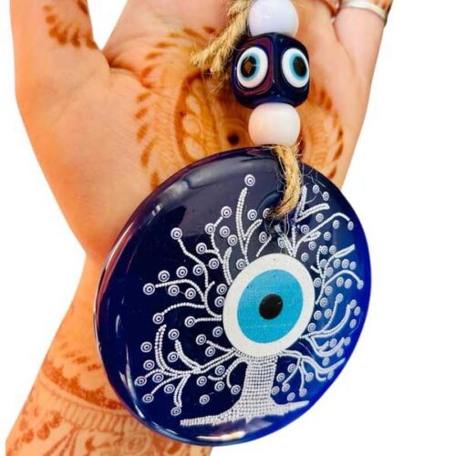 Tree of Life Amulet with Blue Evil Eye – for Home, Office or Car - Image 2