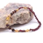 Golden Impulse bracelet, luxury bracelet with premium Garnet and Citrine - Image 6
