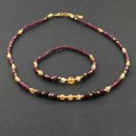Golden Impulse - luxury necklace and bracelet set with premium Garnet and Citrine - Image 2
