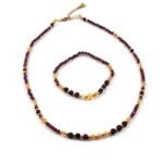 Golden Impulse - luxury necklace and bracelet set with premium Garnet and Citrine - Image 11