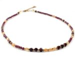 Golden Impulse - luxury necklace with premium Garnet and Citrine